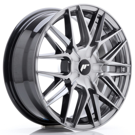 JR Wheels JR28 17x7 ET20-45 BLANK Hyper Black JR281770XX2074HB