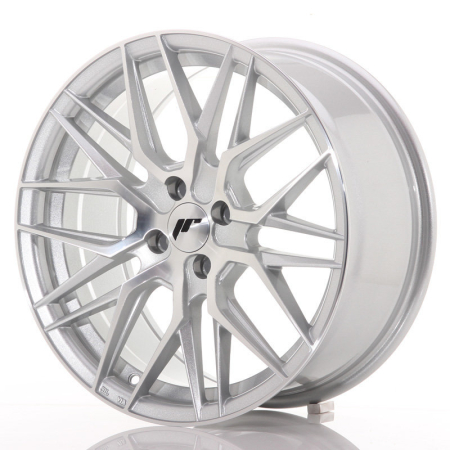 JR Wheels JR28 17x8 ET40 4x100 Silver Machined Face JR2817804H4067SM