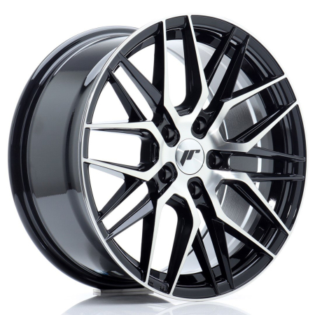 JR Wheels JR28 17x8 ET40 5x112 Gloss Black Machined Face JR2817805L4066GBM