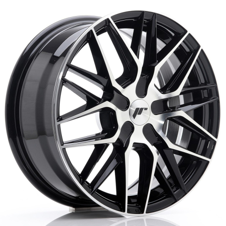 JR Wheels JR28 17x8 ET25-40 BLANK Gloss Black Machined Face JR281780XX2574GBM