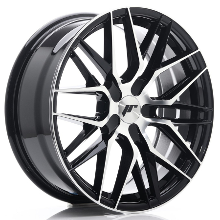 JR Wheels JR28 18x7,5 ET20-40 BLANK Gloss Black Machined Face JR281875XX2074GBM