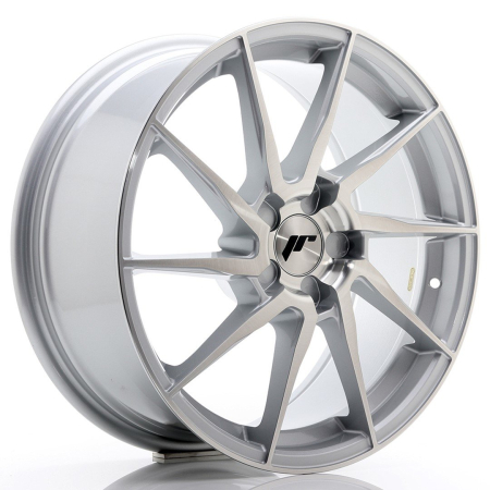 JR Wheels JR36 18x8 ET20-52 5H BLANK Silver Brushed Face JR3618805X2074SBF