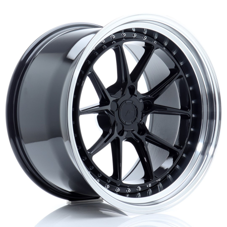 JR Wheels JR39 19x11 ET0-25 5H BLANK Glossy Black w/Machined Lip JR391911F35X0072GBL