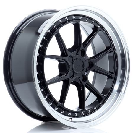 JR Wheels JR39 19x8,5 ET15-35 5H BLANK Glossy Black w/Machined Lip JR391985F15X1572GBL