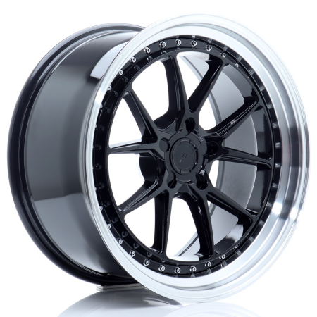 JR Wheels JR39 19x9,5 ET15-35 5H BLANK Glossy Black w/Machined Lip JR391995F25X1572GBL