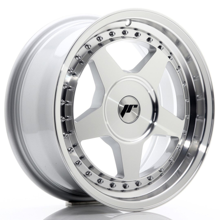 JR Wheels JR6 16x7 ET20-35 BLANK Silver Machined Face JR61670XX2067SM