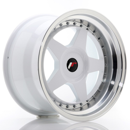 JR Wheels JR6 17x10 ET20 BLANK White w/Machined Lip JR61710XX2074WL