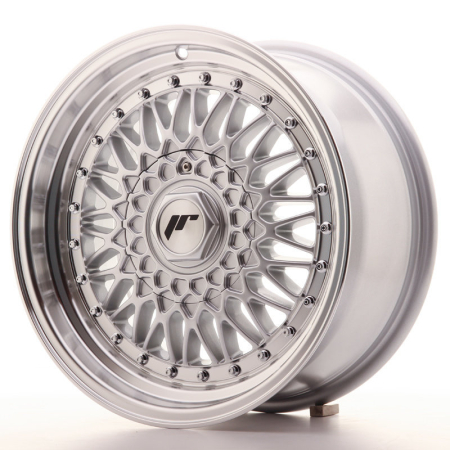 JR Wheels JR9 16x7,5 ET25 4x100/108 Silver w/Machined Lip+Silver Rivets JR91675142574SS