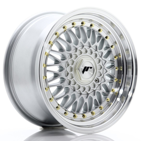 JR Wheels JR9 16x8 ET25 BLANK Silver w/Machined Lip JR91680XX2574S