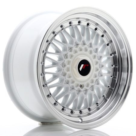 JR Wheels JR9 16x8 ET25 4x100/108 White w/Machined Lip JR9168142574W