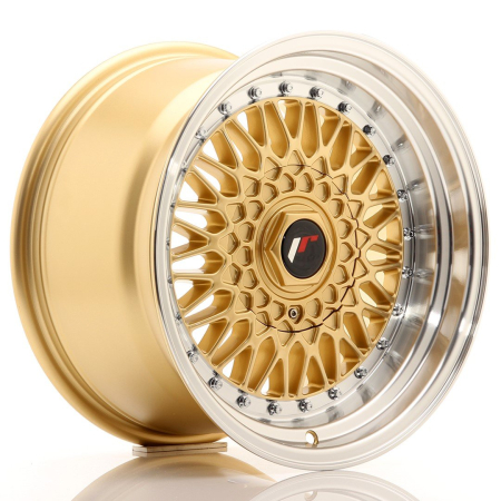 JR Wheels JR9 16x9 ET20 BLANK Gold w/Machined Lip JR91690XX2074GD