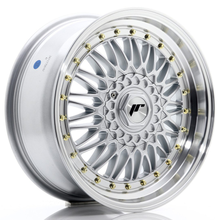 JR Wheels JR9 17x7,5 ET20-35 BLANK Silver w/Machined Lip JR91775XX2074S