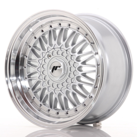 JR Wheels JR9 17x8,5 ET20 5x112/120 Silver w/Machined Lip+Silver Rivets JR9178592074SS