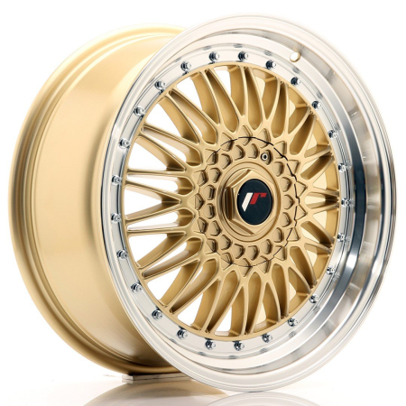 JR Wheels JR9 18x8 ET35-40 BLANK Gold w/Machined Lip JR91880XX3574GD