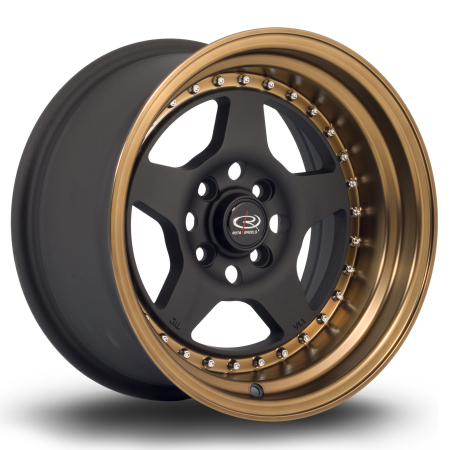 Rota Kyusha 15x8&quot; 4x114.3 ET0 FBlackSBronzeLip wheels KYUS8015A1P00PCFBZ0730