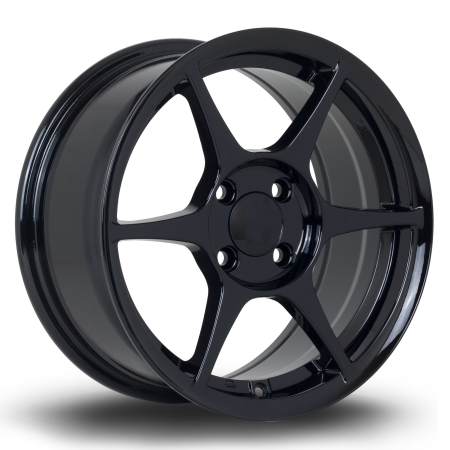 356 Wheels TFS4 15x7&quot; 4x100 ET38 Black wheels TFS47015C1P38PCYB0671