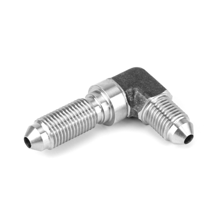 AN3 Equal Bulkhead Adaptor - 90? - Stainless Steel OBP-AN3-A-90