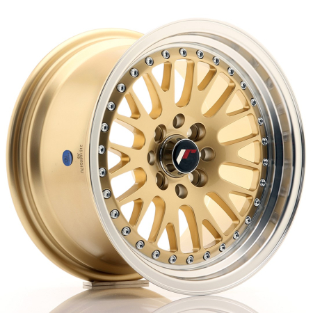 JR Wheels JR10 15x8 ET15 4x100/114 Gold w/Machined Lip JR10158041574GD