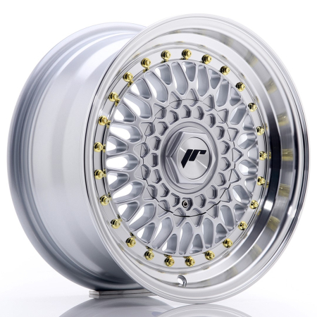 JR Wheels JR9 15x7 ET20 4x100/108 Silver w/Machined Lip JR9157142074S