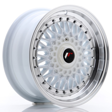 JR Wheels JR9 15x7 ET20 4x100/108 White w/Machined Lip JR9157142074W