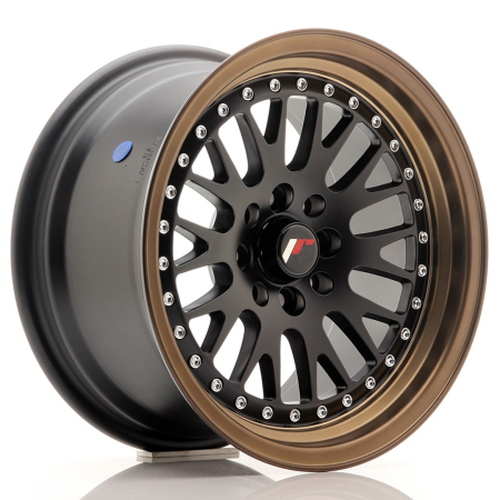 JR Wheels JR10 15x8 ET20 4x100/108 Matt Black w/Bronze Lip JR10158142074BFZL