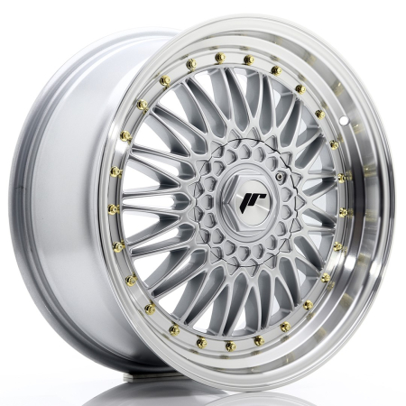 JR Wheels JR9 18x8 ET35-40 BLANK Silver w/Machined Lip JR91880XX3574S