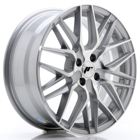 JR Wheels JR28 17x7 ET40 4x100 Silver Machined JR2817704H4067SM