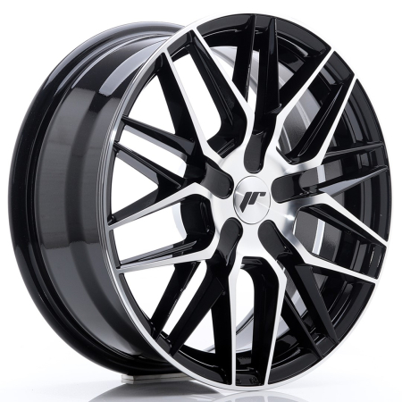 JR Wheels JR28 17x7 ET20-45 BLANK Gloss Black Machined Face JR281770XX2074GBM