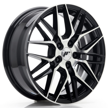 JR Wheels JR28 17x7 ET35 5x100 Gloss Black Machined Face JR2817705K3567GBM