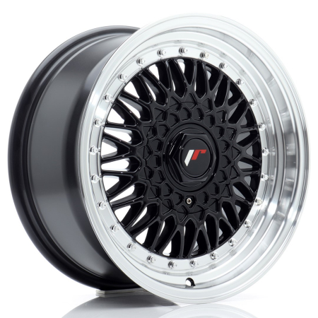 JR Wheels JR9 16x7,5 ET25 4x100/108 Gloss Black w/Machined Lip JR91675142574GB