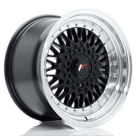 JR Wheels JR9 16x9 ET20 BLANK Gloss Black w/Machined Lip JR91690XX2074GB