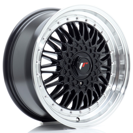 JR Wheels JR9 17x7,5 ET20 4x100/108 Gloss Black w/Machined Lip JR91775142074GB