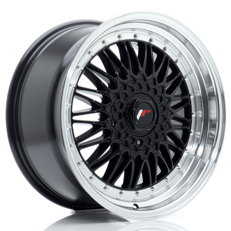 JR Wheels JR9 18x9 ET20-40 BLANK Gloss Black w/Machined Lip JR91890XX2074GB