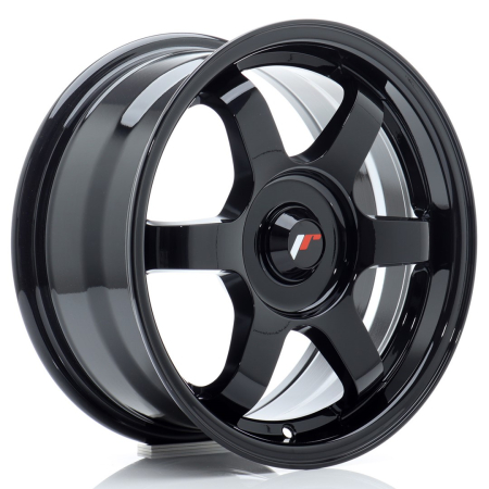 JR Wheels JR3 15x7 ET25-42 BLANK Gloss Black JR31570XX2567GB