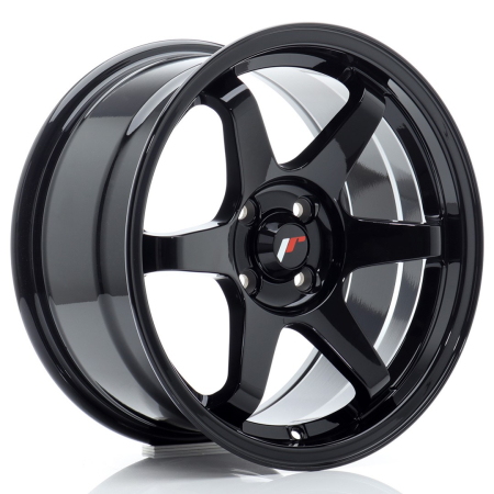 JR Wheels JR3 16x8 ET25 4x100 Gloss Black JR316804H2567GB